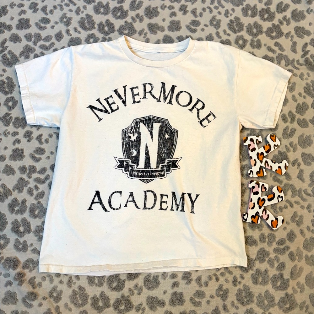 Junior White T-Shirt Nevermore Academy 100% Cotton